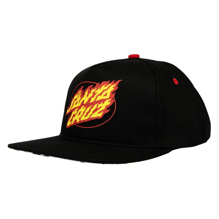 Santa Cruz Kids Cap Youth True Oval Flame Dot Hats