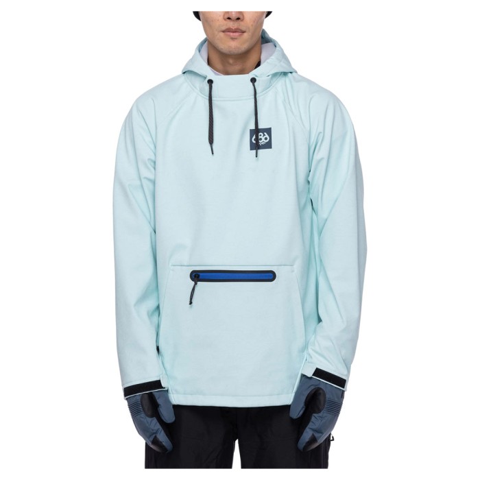 686 Men's Waterproof Jacket Hoodie Blue Hyperchromic APPAREL