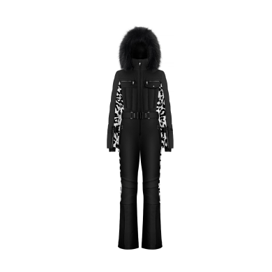 Poivre Blanc Γυναικεία Ολόσωμη Ελαστική Φόρμα Σκι με Λεοπάερ Λεπτομέρειες