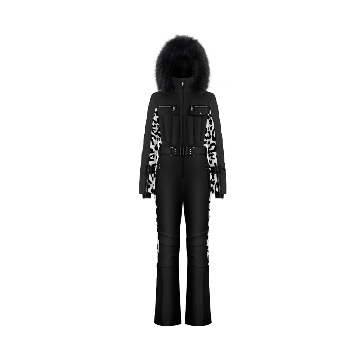 Poivre Blanc Γυναικεία Ολόσωμη Ελαστική Φόρμα Σκι με Λεοπάερ Λεπτομέρειες