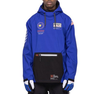 686 Men's Waterproof Jacket Hoodie NASA Blue
