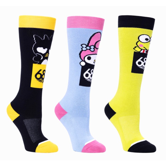 686 Wns Socks Hello Kitty And Friends 3-Pack 686 Wns Socks Hello Kitty And Friends 3-Pack
