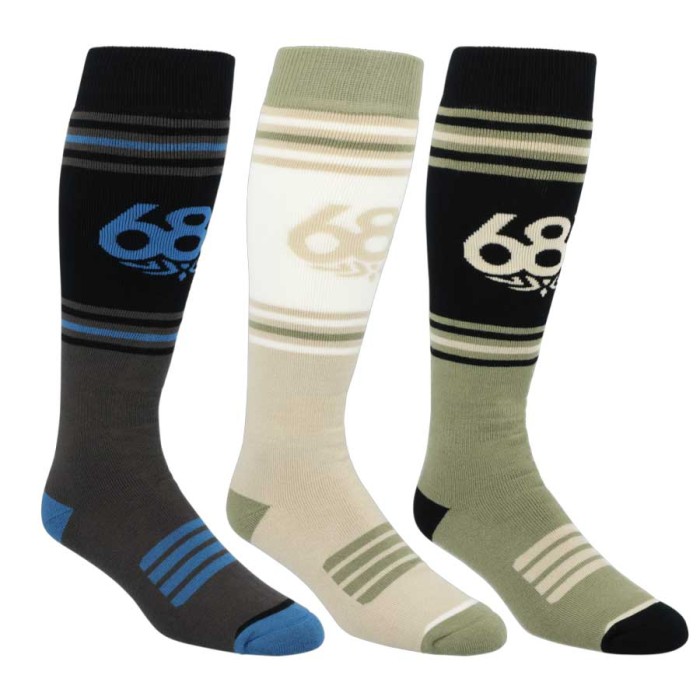 686 Men's Ski-Snowboard Socks Gameday 3 Pack SNOW WEAR 686 Men's Ski-Snowboard Socks Gameday 3 Pack SNOW WEAR