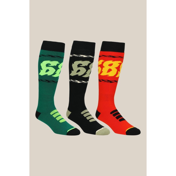 686 Men's Ski/Snowboard Socks Flame SNOW WEAR 686 Men's Ski/Snowboard Socks Flame SNOW WEAR