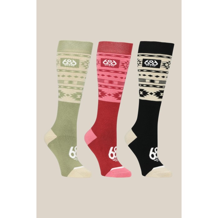 686 Women's Ski/Snowboard Socks Southwest 3 Pack SNOW WEAR