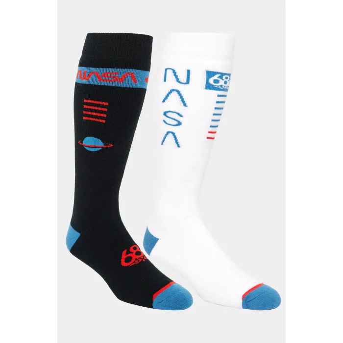 686 Men's Ski - Snowboard Socks NASA (2 Pack) SNOW WEAR
