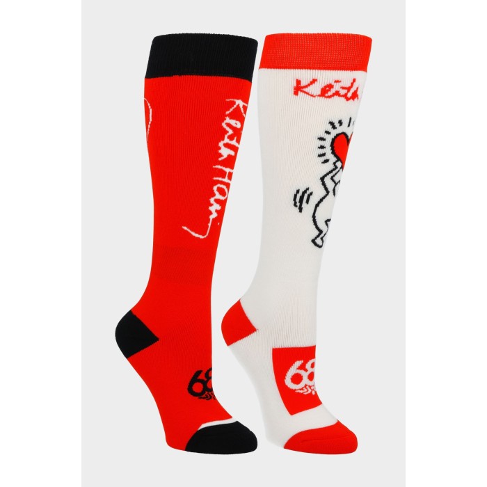 686 Women's Ski - Snowboard Socks Keith Haring 2 Pack SNOW WEAR