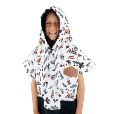 All-In Youth Hoodie Poncho Plaid KIDS