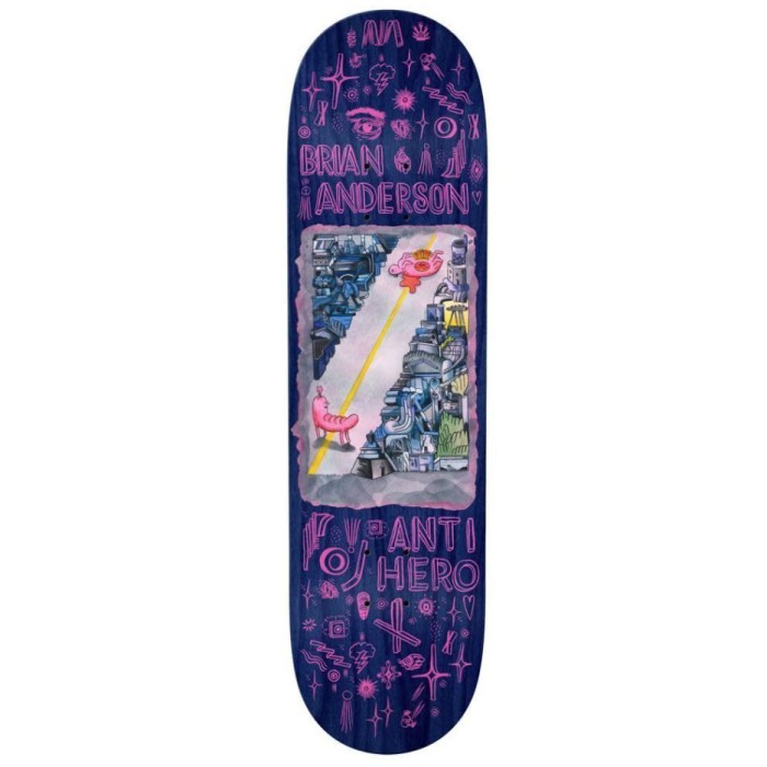 Anti Hero Skateboard Pro Deck B.A. Hug The Pavement 2