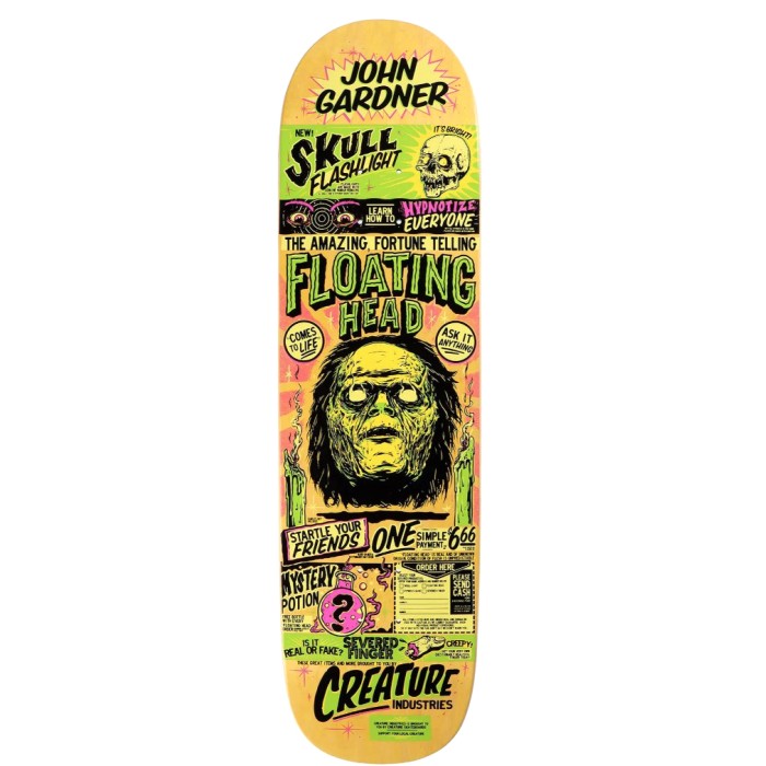 Creature Skateboards Gardner Floating Head Pro Deck - High-Performance Skateboard Creature Skateboards Gardner Floating Head Pro Deck - High-Performance Skateboard