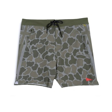 Florence Men's Boardshort  F1 Pro Hawaii Camo Olive Green 
