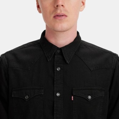 Levi's Men's Black Shirt Barstow Western Standard 