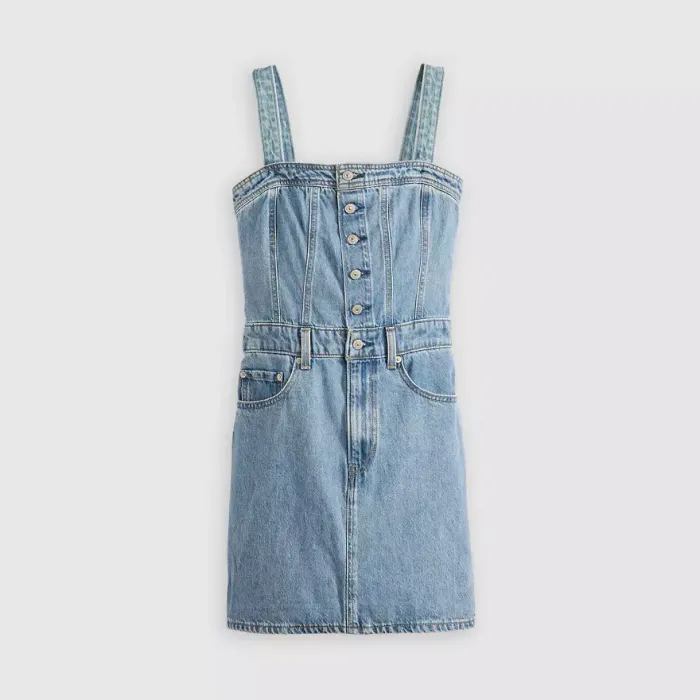 Levi's Women's Denim Dress Iconic Button-Up STREET WEAR