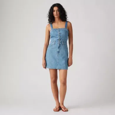 Levi's Women's Denim Dress Iconic Button-Up STREET WEAR