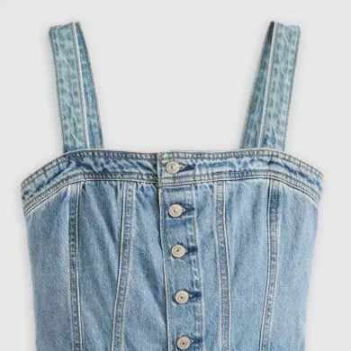 Levi's Women's Denim Dress Iconic Button-Up STREET WEAR