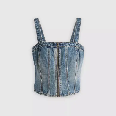 Levi's Γυναικείο Τζιν Αμάνικο Τοπ Sculpted Bustier ΡΟΥΧΑ ΠΟΛΗΣ