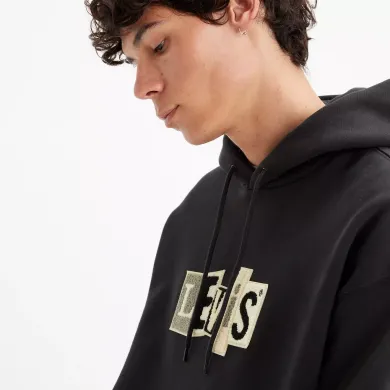 Levi's Men's Hoodie Skate Hoodded Sweatshirt Blacks STREET WEAR Levi's Men's Hoodie Skate Hoodded Sweatshirt Blacks STREET WEAR