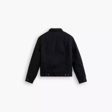 Levi's Men's Sherpa Black Jacket Type 3 Trucker 
