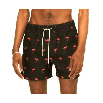 OAS Swimshort Black Flamingo OAS Swimshort Black Flamingo