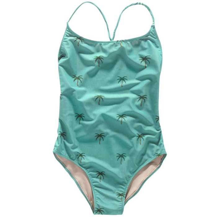 Oas Wns Swimwear One Piece Blue Palm Tie