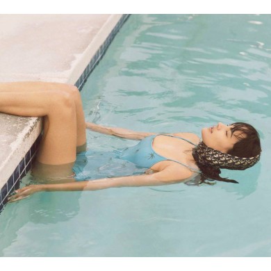 Oas Wns Swimwear One Piece Blue Palm Tie