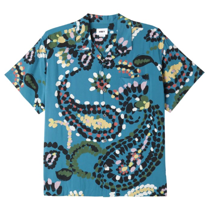 Obey S/S Shirt Paisley Dots Woven 