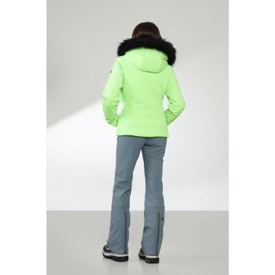 Poivre Blanc Women's Stretch Ski Jacket with Detachable Hood Green Jackets