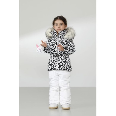 Poivre Blanc Baby Girl Ski Jacket with Leopard Print Jackets Poivre Blanc Baby Girl Ski Jacket with Leopard Print Jackets