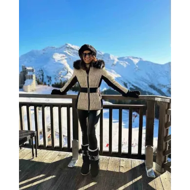 Poivre Blanc Women's Hybrid Belted Ski Jacket Poivre Blanc Women's Hybrid Belted Ski Jacket