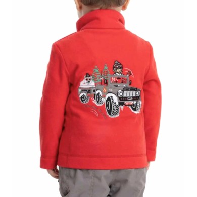 POIVRE BLANC BBBY FLEECE SWEATER RED POIVRE BLANC BBBY FLEECE SWEATER RED
