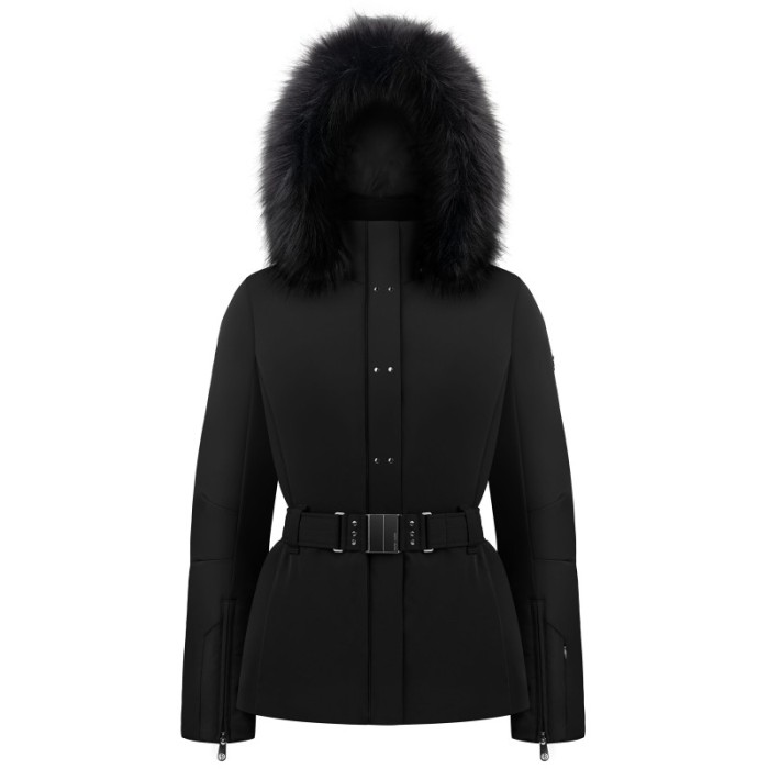 Poivre Blanc Γυναικείο Μαύρο Ski Μπουφάν με Αποσπώμενη Faux Κουκούλα Poivre Blanc Γυναικείο Μαύρο Ski Μπουφάν με Αποσπώμενη Faux Κουκούλα