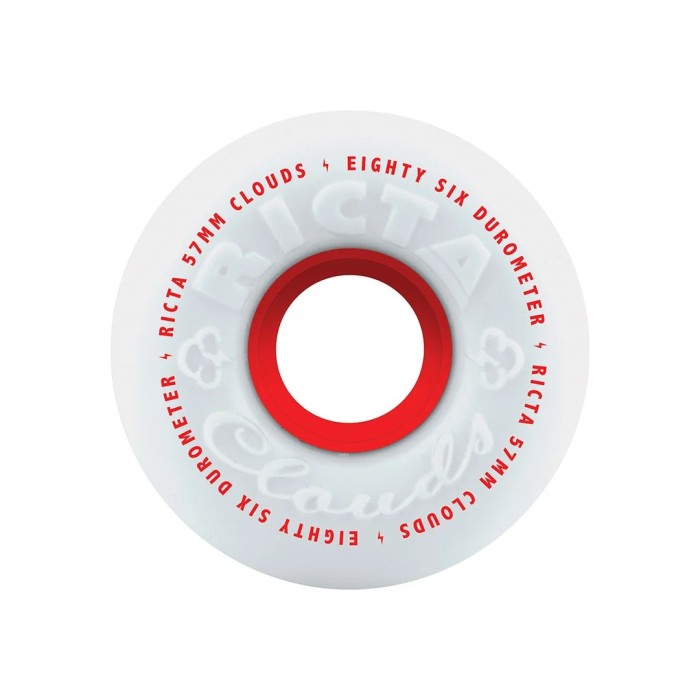 Ricta Wheels Clouds 86a White/Red 57 MM SKATE Ricta Wheels Clouds 86a White/Red 57 MM SKATE