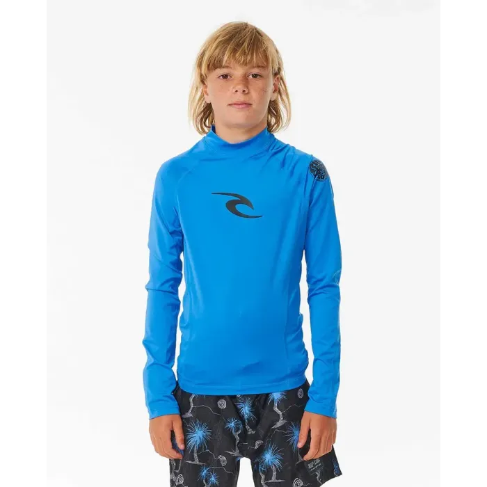 Rip Curl Kids Long Sleeve Rushguard Brand Wave UPF BEACH WEAR