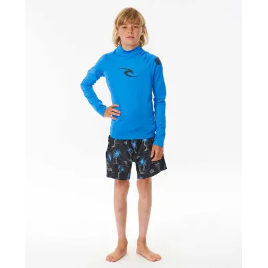 Rip Curl Kids Long Sleeve Rushguard Brand Wave UPF BEACH WEAR
