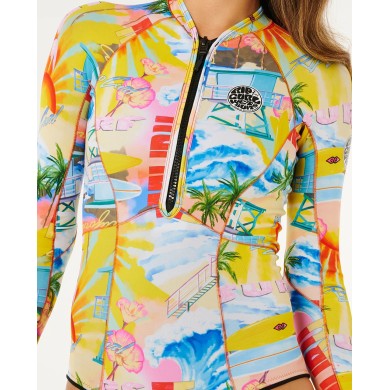 Rip Curl Women's Wetsuit G-Bomb 1,5mm L/S FZ Full Spring WATER SPORTS