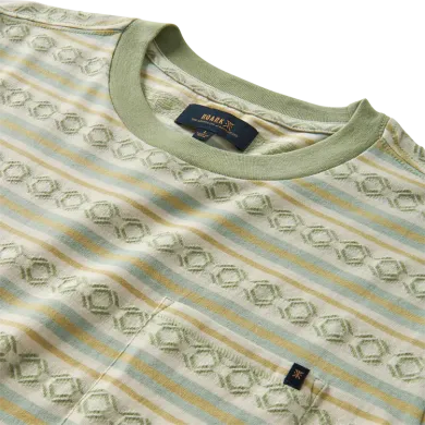 Roark Revival Men's Short Sleeve T-Shirt Jacquard Crew 