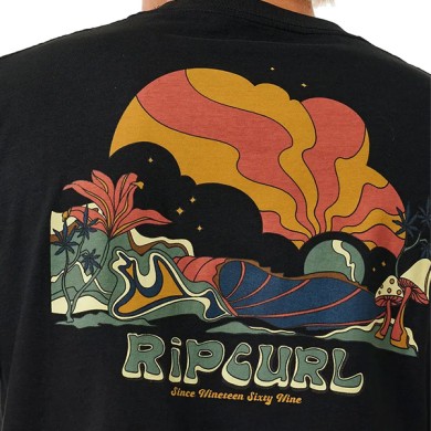 Rip Curl Mens T-Shirt Mason Pipeliner Black 