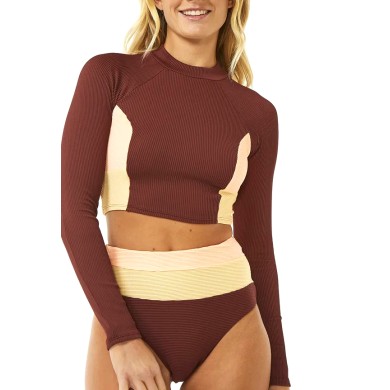 Rip Curl Γυναικείο Μαγιό Block Party Splice Full Pant & Spliced Crop Μακρυμάνικο 