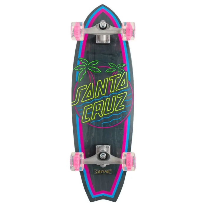 Santa Cruz Cruzer Complete Glow Dot Shark Carver SKATE