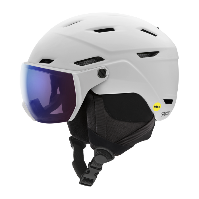 Smith Ski Helmet Survey Matte White-Chroma Pop Photochromic Rose Flash SNOW SPORTS