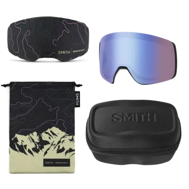 Smith Goggles 4D Mag Chroma Pop Sun Black/Storm Blue Mirror SNOW SPORTS