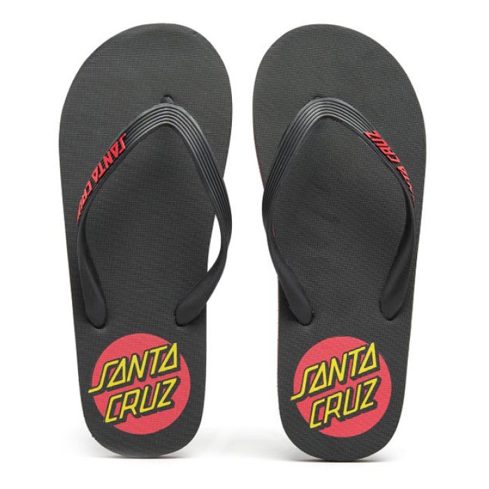 Santa Cruz Mens Flip Flops 124 Classic Dot FOOTWEAR
