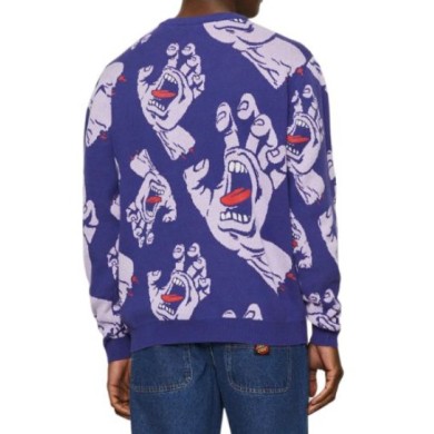 Santa Cruz Pullover Hands All Over Knit Crew Santa Cruz Pullover Hands All Over Knit Crew