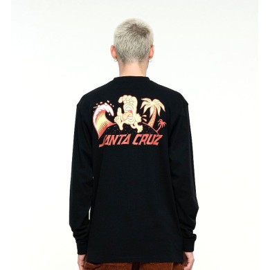 Santa Cruz Men's Long Sleeve T-Shirt Beach Bum Scene Santa Cruz Men's Long Sleeve T-Shirt Beach Bum Scene