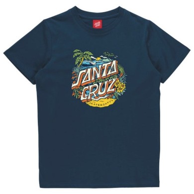 Santa Cruz Youth T-Shirt Aloha Dot Front White