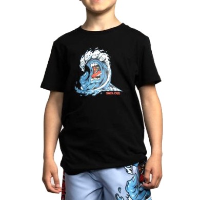 Santa Cruz Youth S/S T-Shirt Screaming Wave Front