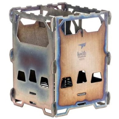 Keith Stove Titanium Alloy Backpacking Wood Stove Camping