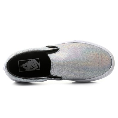 Vans Women's Shoes Classic Slip-On Silver FOOTWEAR