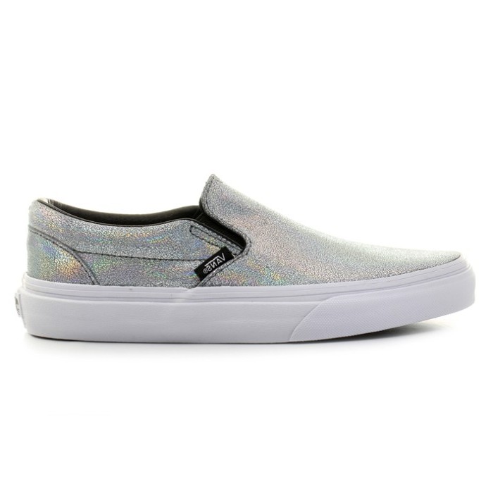 Vans Women's Shoes Classic Slip-On Silver FOOTWEAR