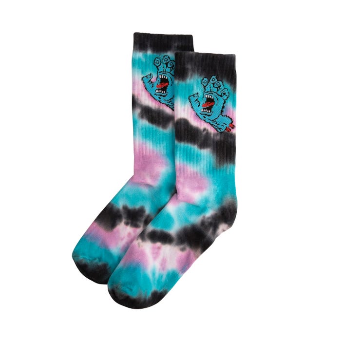 Santa Cruz Κάλτσες Screaming Hand Tie Dye Lime